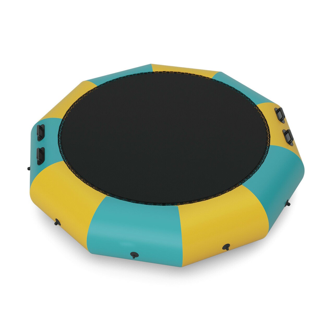 PVC Inflatable Floating Trampoline with 330 lbs Capacity and Ladder